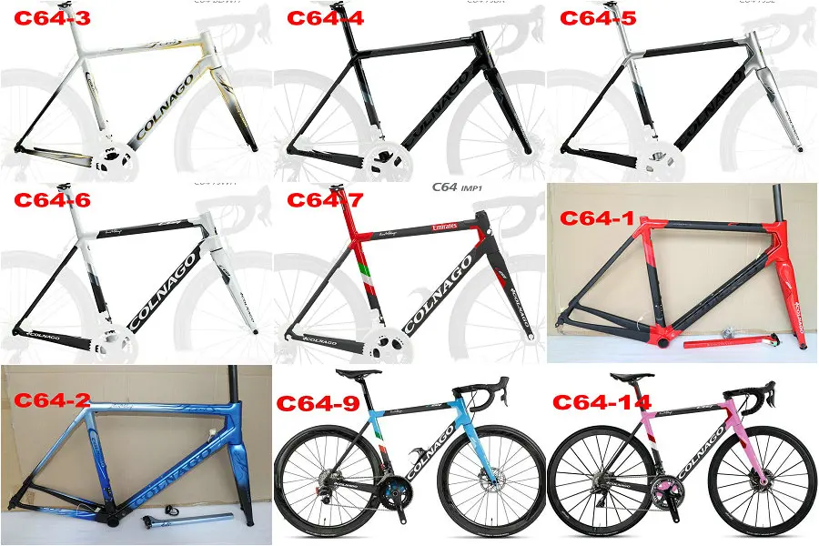 Красный Colnago C64 карбоновый Дорожный полный велосипед с Groupset для продажи углеродный 50 мм Колесная