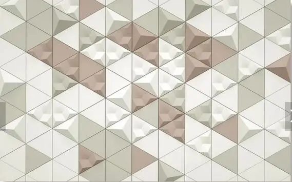 3d обои на заказ Геометрическая треугольная роспись для гостиной дивана фоновая