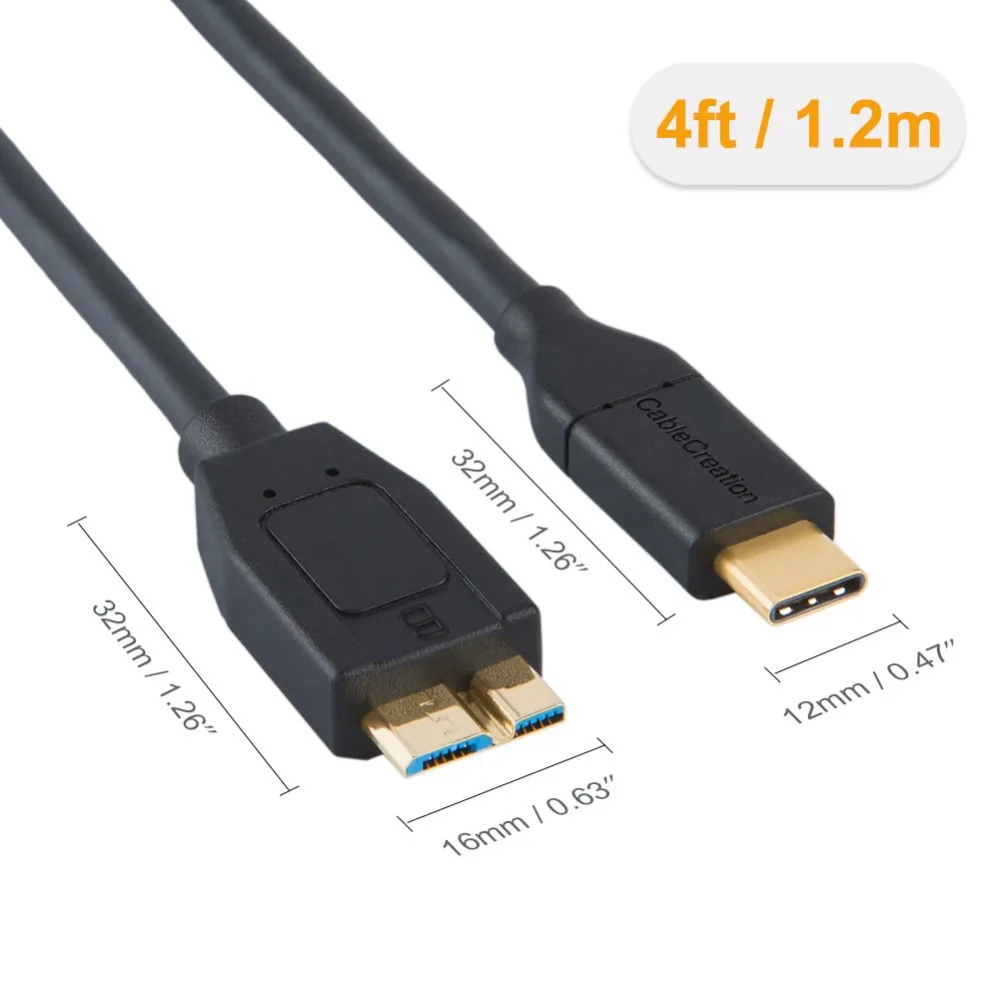 Кабель CableCreation Type C-USB 3 1 GEN 2 Micro-B (10G) Micro USB C совместимый с MacBook (Pro) Galaxy S5 | Электроника
