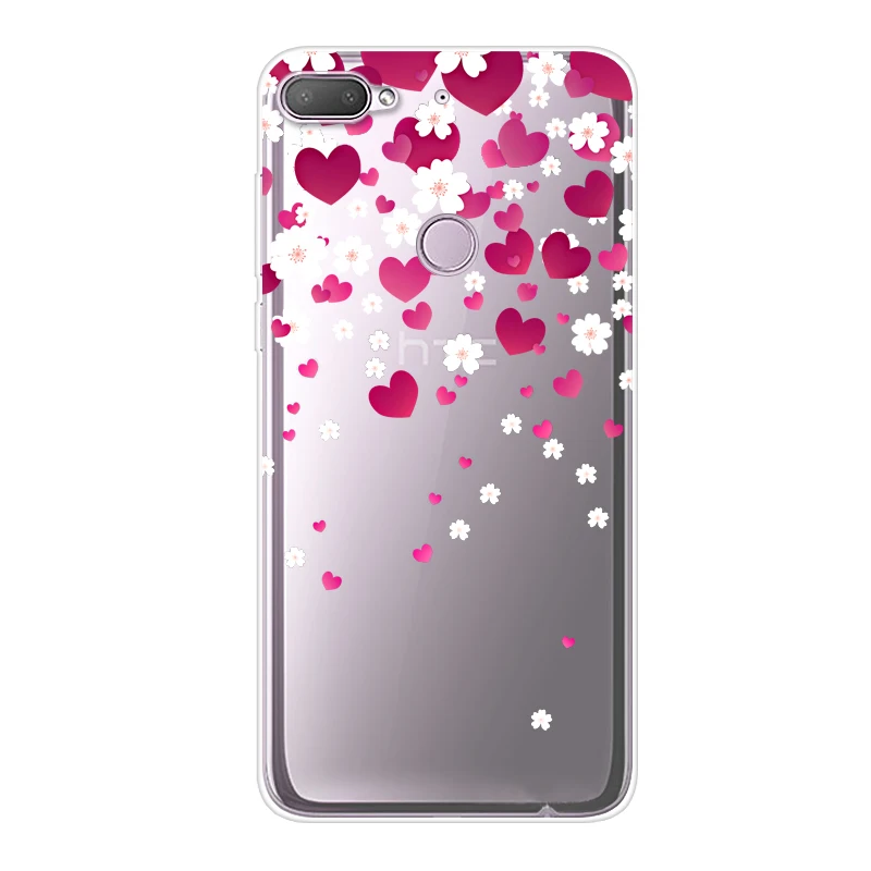 Fashion Phone Case For HTC Desire 12 12Plus Transparent Printing Drawing Silicone Cover |