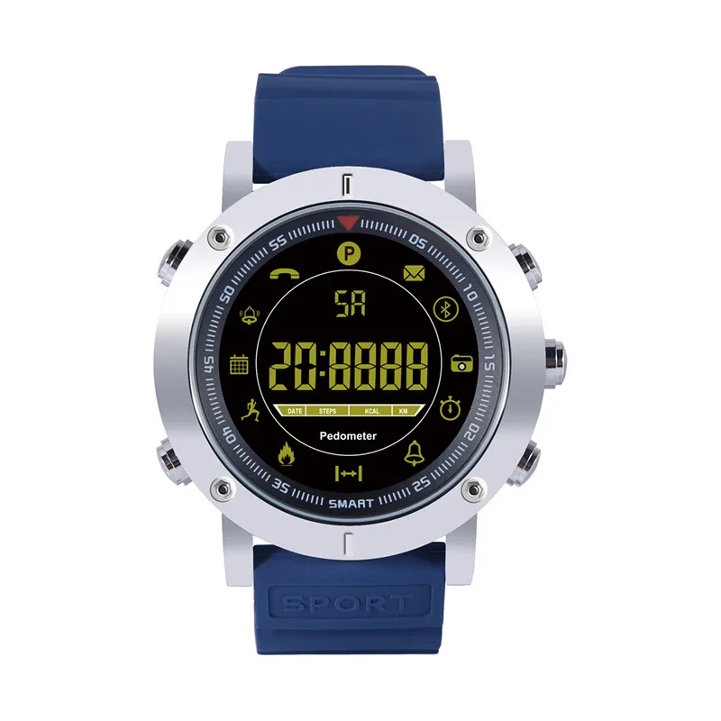 Blue Diggro DI04 Pro EX19 Smart Watch Outdoor Sport IP68 Waterproof Pedometer Message Reminder Long Standby Time for Android IOS - Цвет: Blue