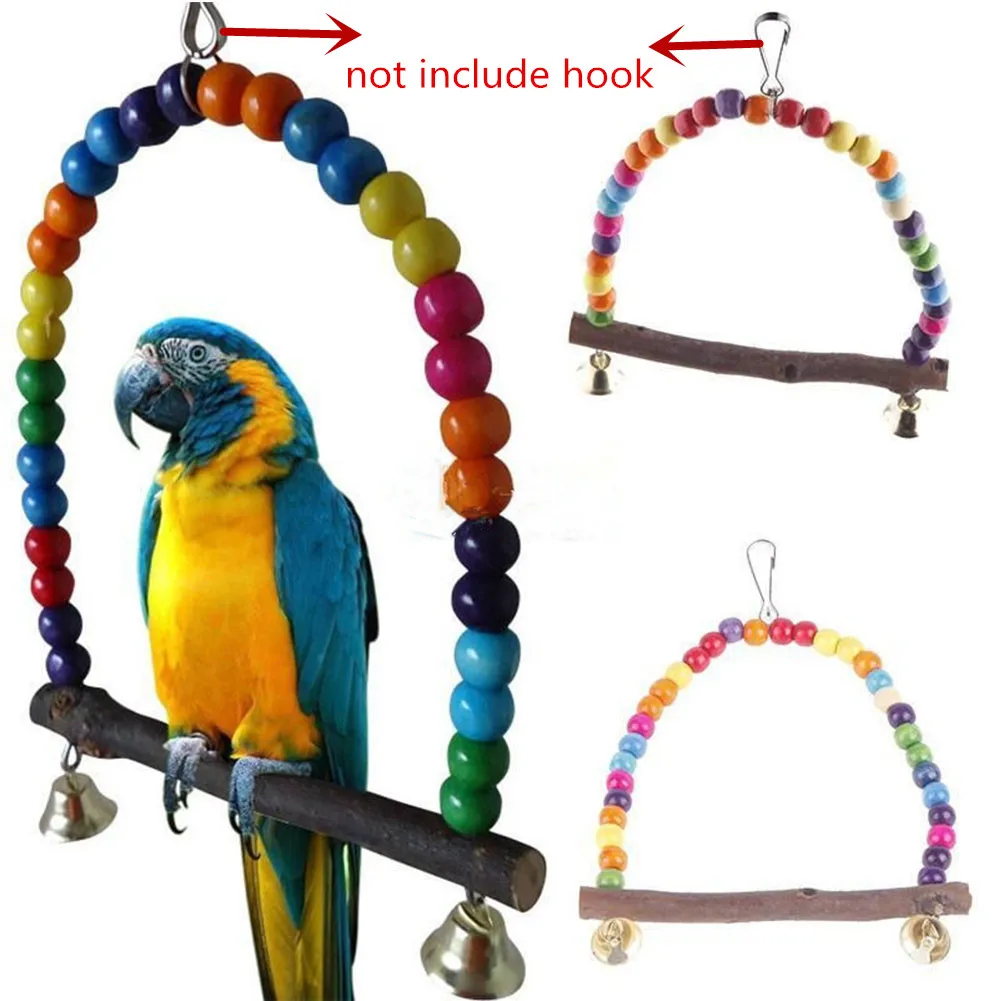 Красочные Птицы Игрушка попугай качели клетка игрушка Попугай Cockatiel Budgie Lovebird