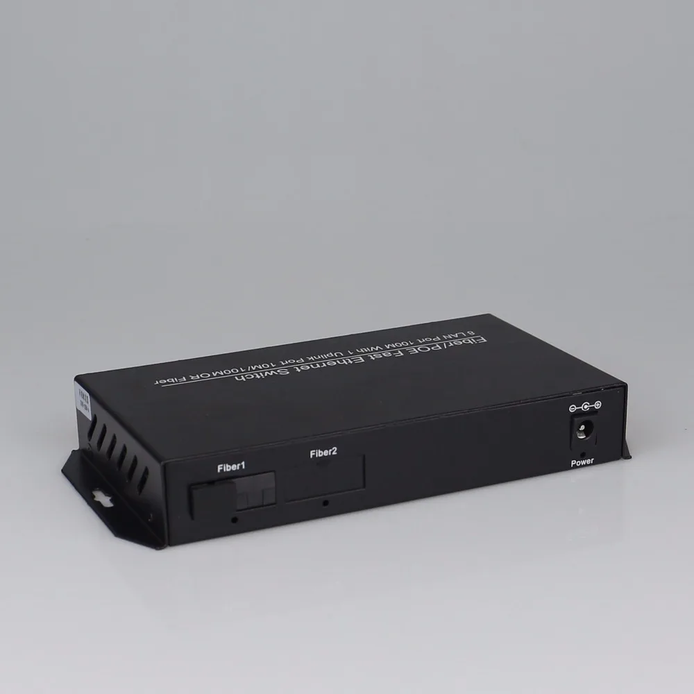 1 порт 1000 Мбит/с SC волокно и 8 портов RJ45 Быстрый Ethernet волоконный коммутатор одномодовый медиаконвертер 20 км|rj45