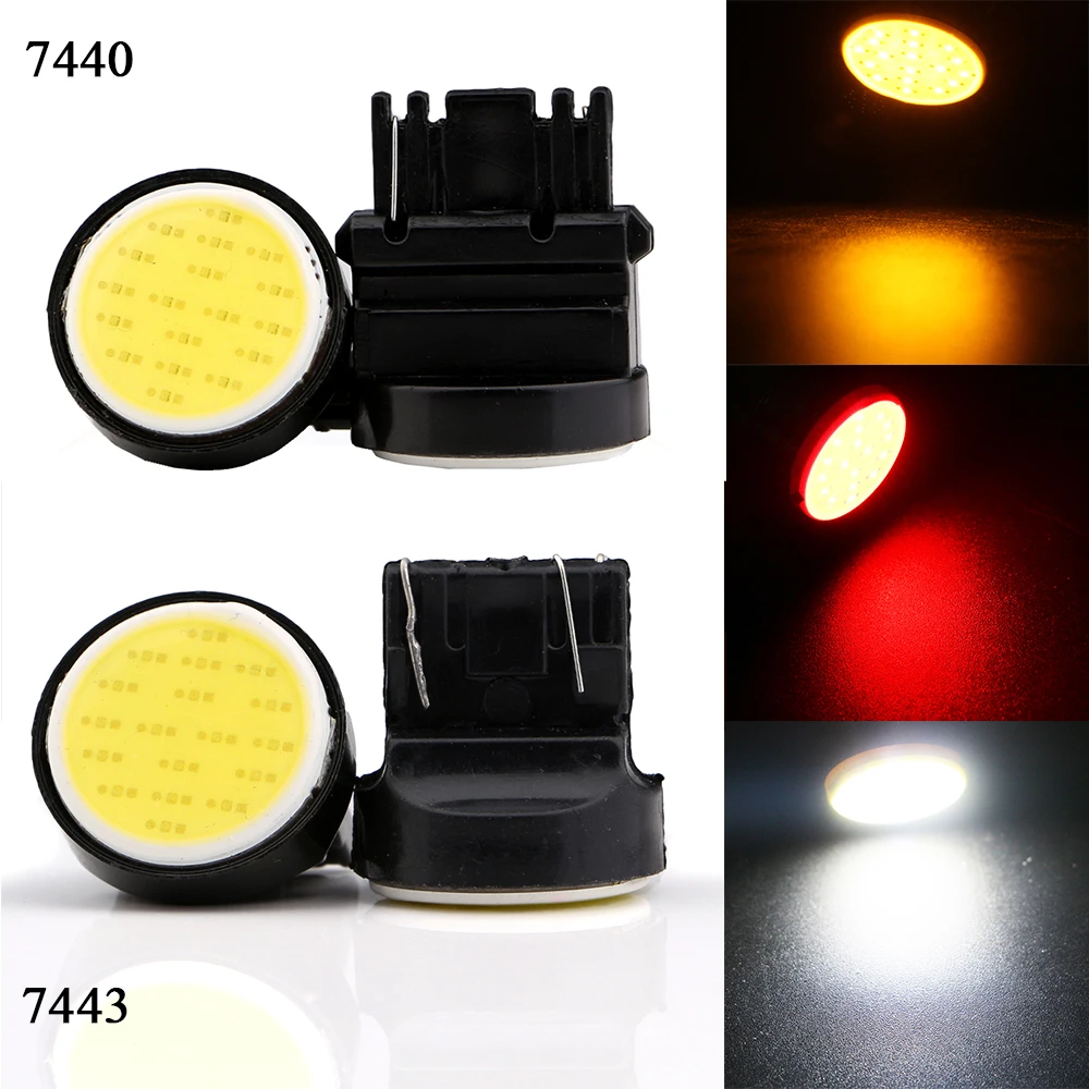 10/50 шт COB 18 SMD T20 7440 7443 светодиодный 180 лампа люмен Автомобильный источник света