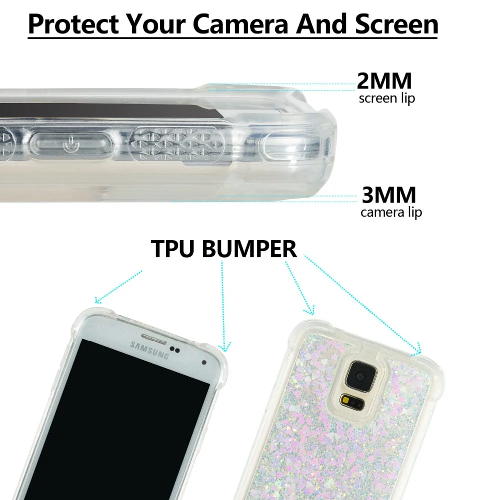Новейший чехол для Samsung Galaxy S5 I9600 S6 G9200 S6Edge G925 S9 Plus мягкий с сыпучим песком задняя
