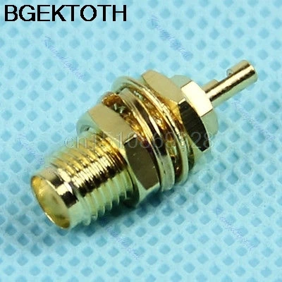 SMA штепсельная вилка Центральная гайка переборка припой для RG178 RG196 кабель RF