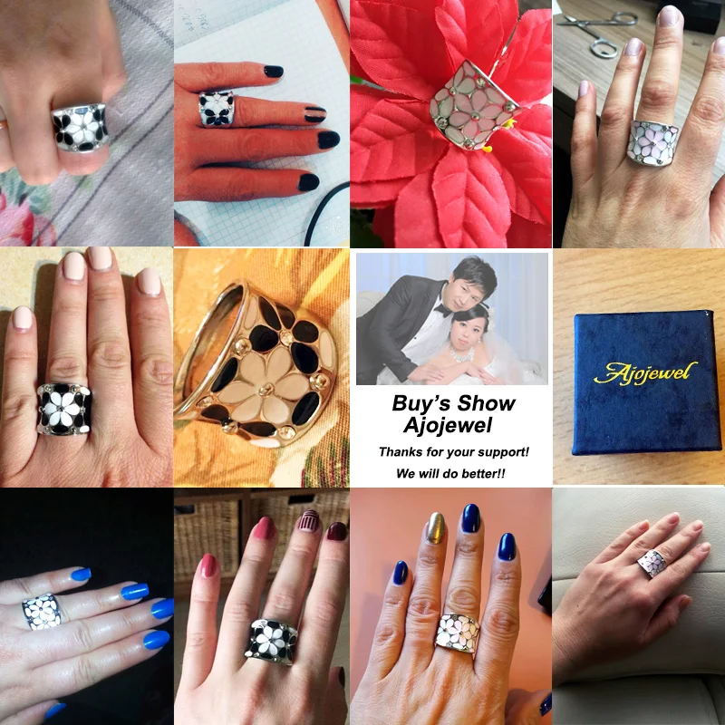 Ajojewel бренд шарфы Пряжка красивый серебряный цвет белый и черный/розовый эмаль