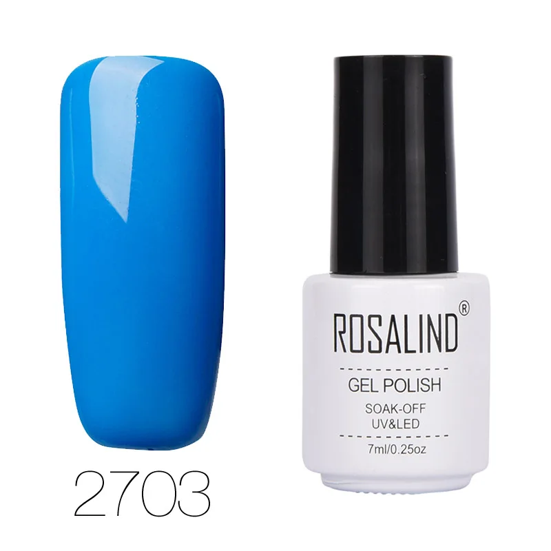 RC2703 ROSALIND гель 1S 7 мл Лак для ногтей Полупостоянный замачиваемый салонный УФ-гель для ногтей верхнее Базовое покрытие необходимые гель-лаки - Цвет: RC2703