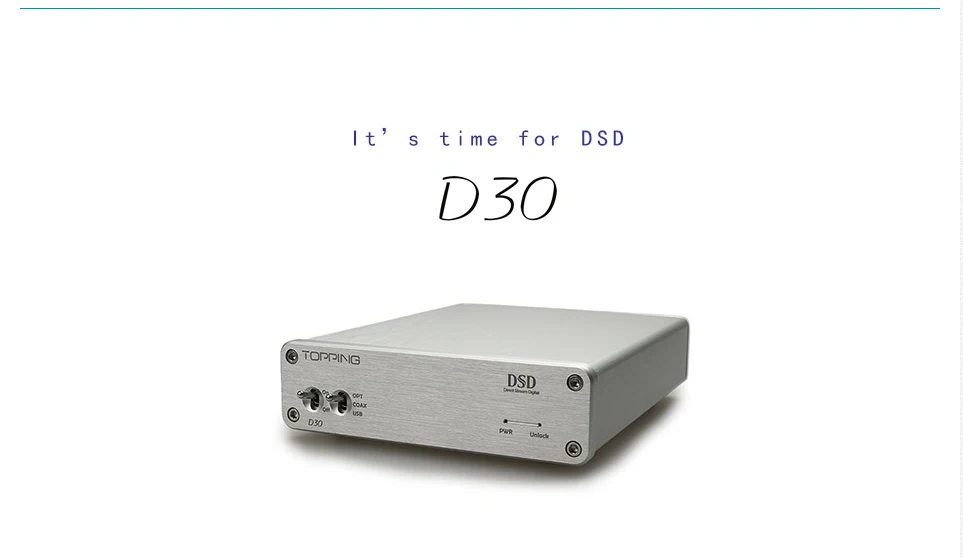 Верхушка D30 аудио декодер USB коаксиальный Оптическое волокно 24 бит/192 кГц S/PDIF USB DAC поддержка DSD64 и DSD128