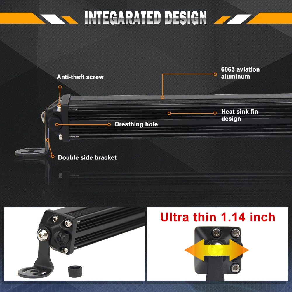 CO LIGHT Super Slim 10D 52 Вт Светодиодная панель для внедорожников 10 &quotкомбинированный луч