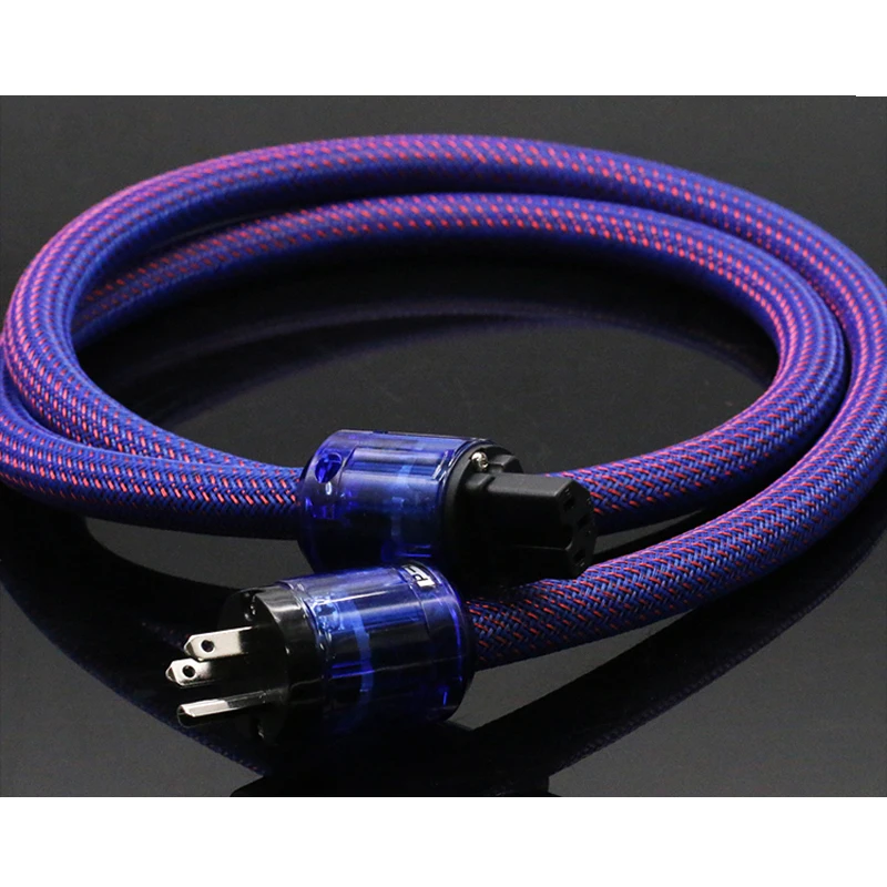 Cable de alimentación de audio Hifi de cobre rojo puro 400 de alta gama, enchufe de alimentación de p-037/P-037E UE/EE. UU., conector AMP, reproductor de CD, cable de alimentación de Audio