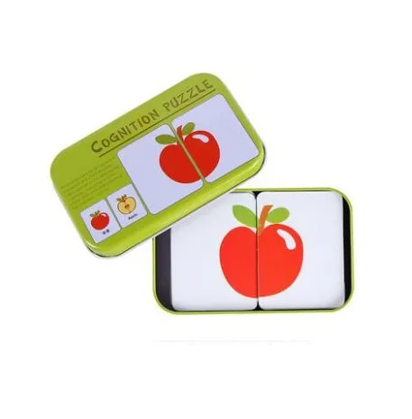 Детские игрушки, графы, игра-головоломка, обучающая карточка, Мультяшные фрукты, животные, карточки "Транспорт", деревянные игрушки, развивающие игрушки для детей - Цвет: Светло-зеленый