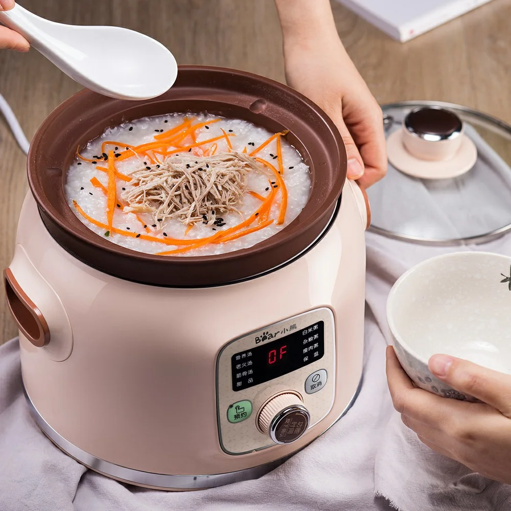 Медведь из брендовых 220V Многофункциональный Электрический медленно кастрюля