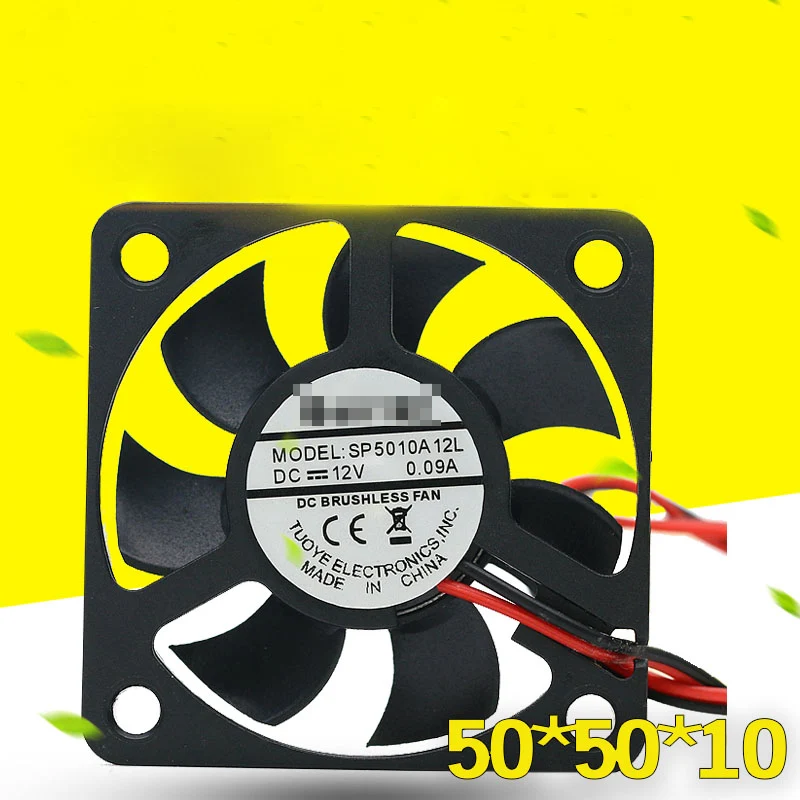 

For BOSSTOP SP501012L 2pin 50*50*10mm 12V 0.09A Battery Charger Cooling Fan
