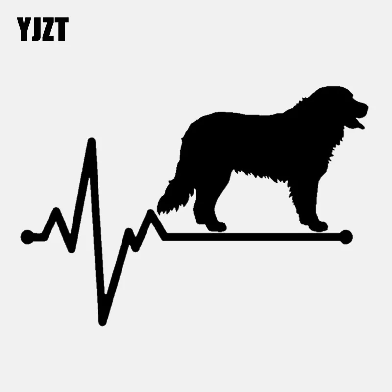 YJZT 14 9 см * 10 2 Автомобильная наклейка Berner Sennenhund с живым сердцебиением виниловая