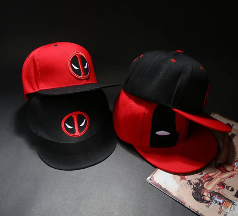Аниме дэдпул вышивка хип-хоп Snapback шляпа хлопок Повседневная плоская бейсболка для мужчин и женщин Gorras Повседневная кость подарок на день рождения
