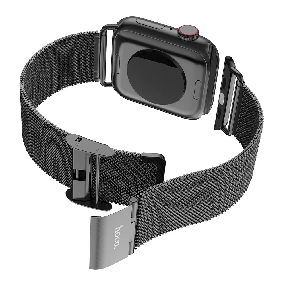 Ремешок для часов HOCO Milanese Loop для Apple Watch Series 5 4 3 2 1 ремешок 44 мм 42 мм 40 мм 38 мм сетчатый Браслет из нержавеющей стали