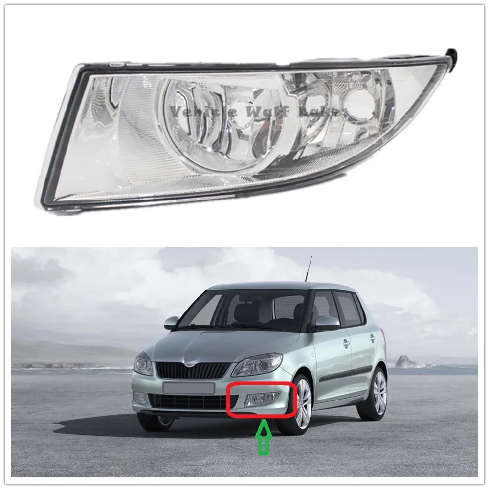 Автомобильный противотуманный светильник с левой стороны для Skoda Fabia MK2 5J 2011 2012 2013 автомобильный Стайлинг передняя противотуманная фара противотуманный светильник без лампочек