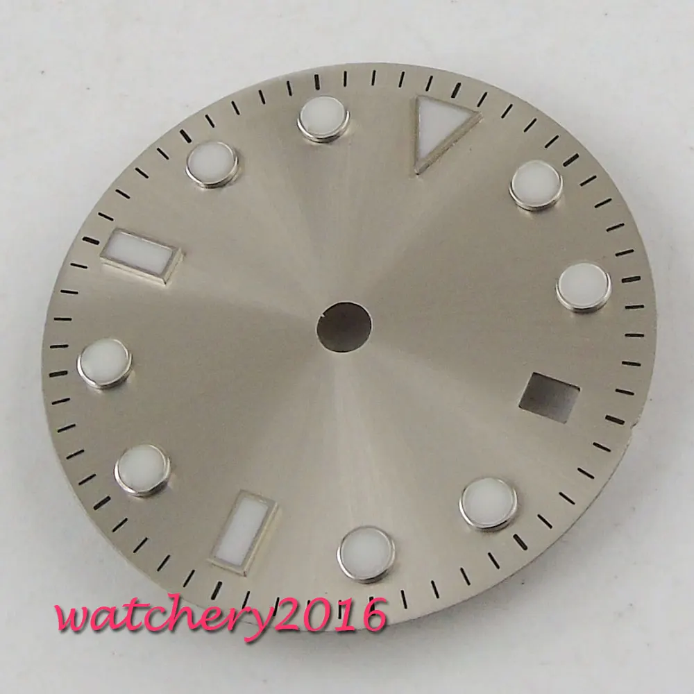 

28.5mm Blue Dial Watch Accessory Part Watch Face Dial Date window fit eta Miyota 8205 8215 MingZhu DG 2813 movement Watches