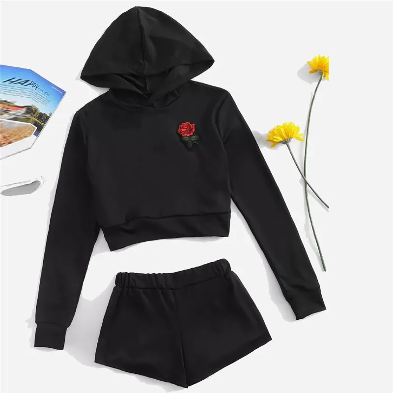 2 шт. Для женщин костюм Толстовка Комплекты штанов спортивные с длинным рукавом