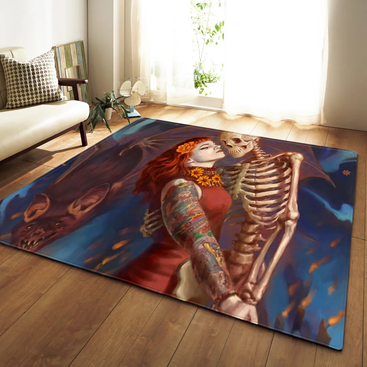 

3d colorful skull carpet living room carpet bedroom large size rugs parlor restaurant floor mat hallway area rugs sofa tapete