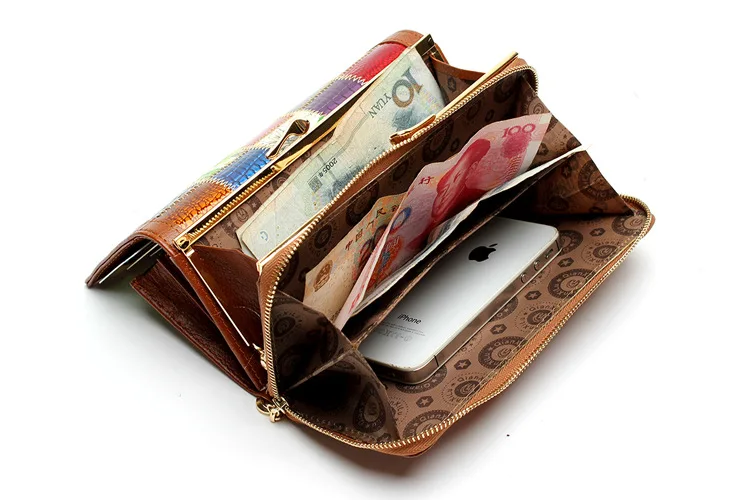 Новинка 2016 роскошные женские кошельки фирменный дизайн 100% натуральная кожа