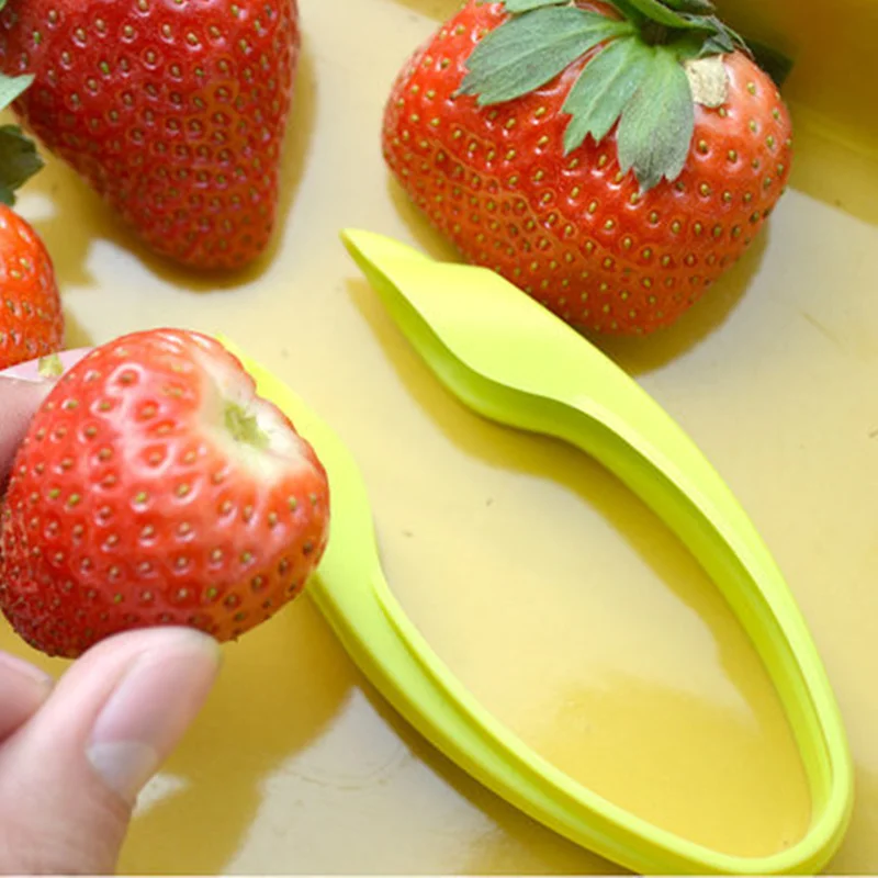 2 шт.! Креативные пластиковые приспособления для удаления клубники