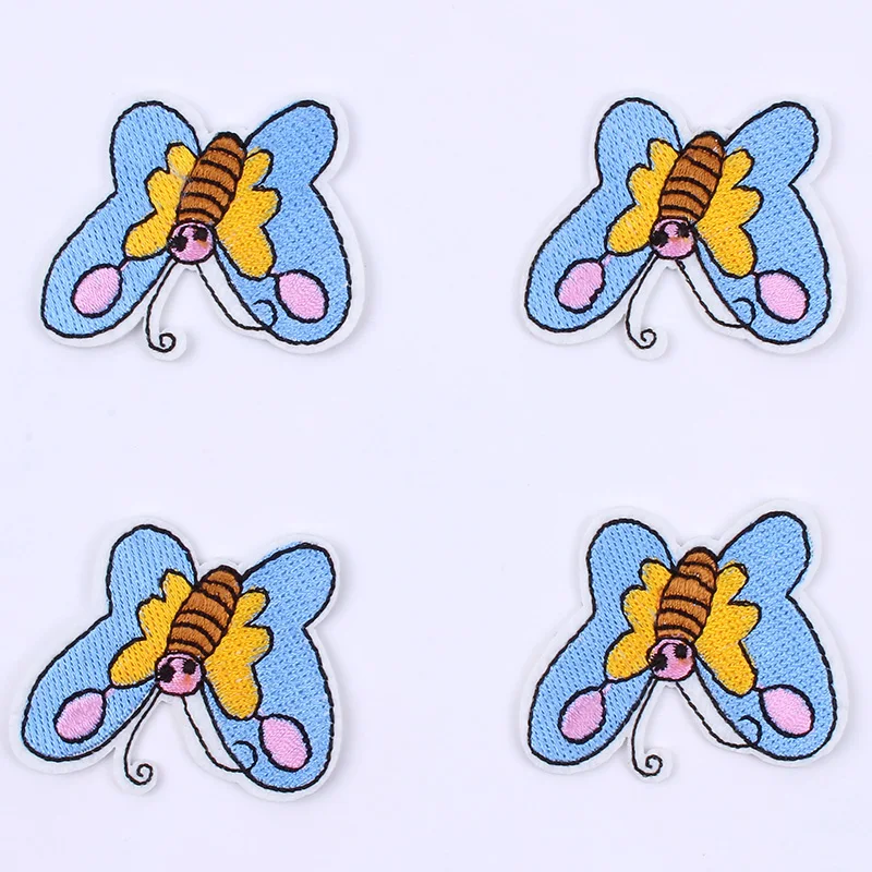 5 шт./лот Мультяшные патчи с бабочками наклейки вышивкой пчелами одежда джинсы