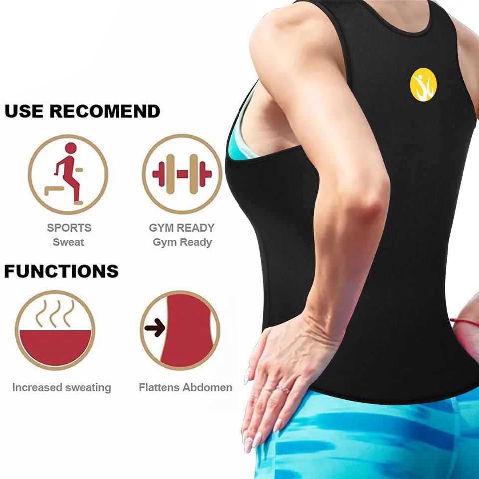 Junlan Women Workout Slimming Tops Neoprene Sauna Vest Female Corset for Weight Loss Body Control Shapewear Corrective Shapers | Женская