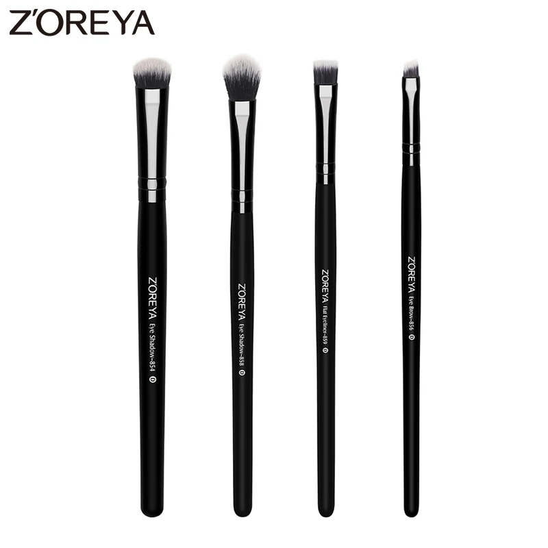 

Zoreya Brand 4 piece/lots Lady Makeup Eye Shadow brush Eyeliner make up brush for beauty cosmetics tools with Eye brow brush