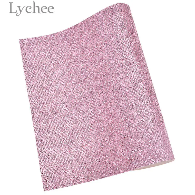 2 Lychee Life 21x29 см А4 сетка блестящая искусственная кожа ткань Высококачественная Синтетическая Кожа DIY материал для сумок одежды - Цвет: 2