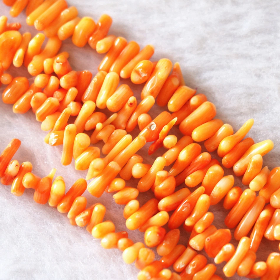 Новые оранжевые коралловые неровные гравитационные камни 3x8 мм подвески