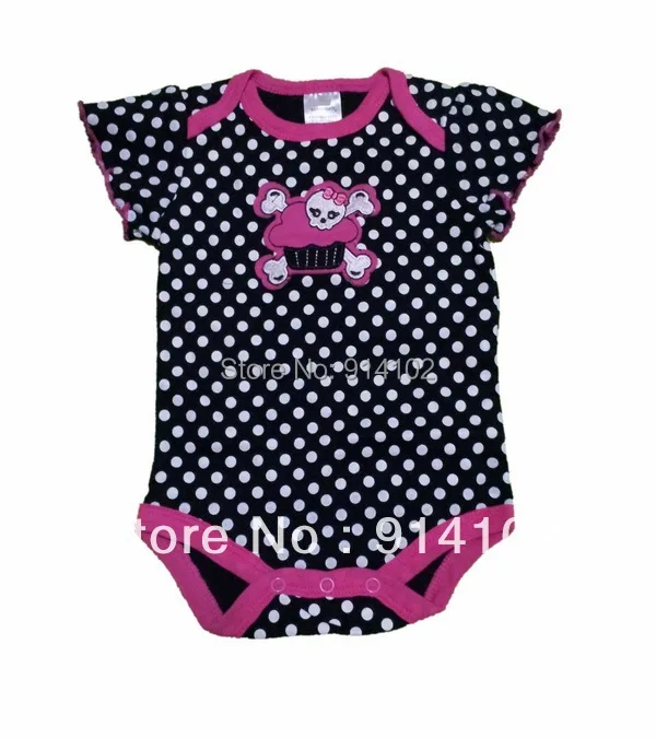 Розничная продажа Одежда для маленьких девочек 3 шт. костюмы комбинезон с черепом