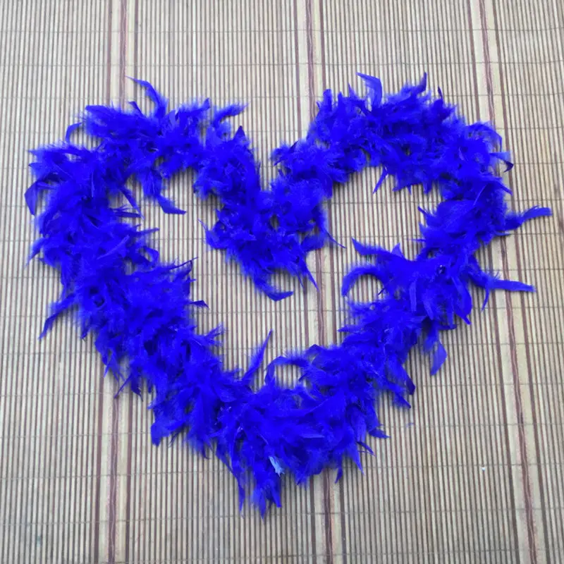 blue 1 шт./2 ярда/38 г Рождественский декоративный смешанный цвет Marabou Featherboa Плюм шарф одежда на Хэллоуин/женские свадебные аксессуары DIY - Цвет: blue