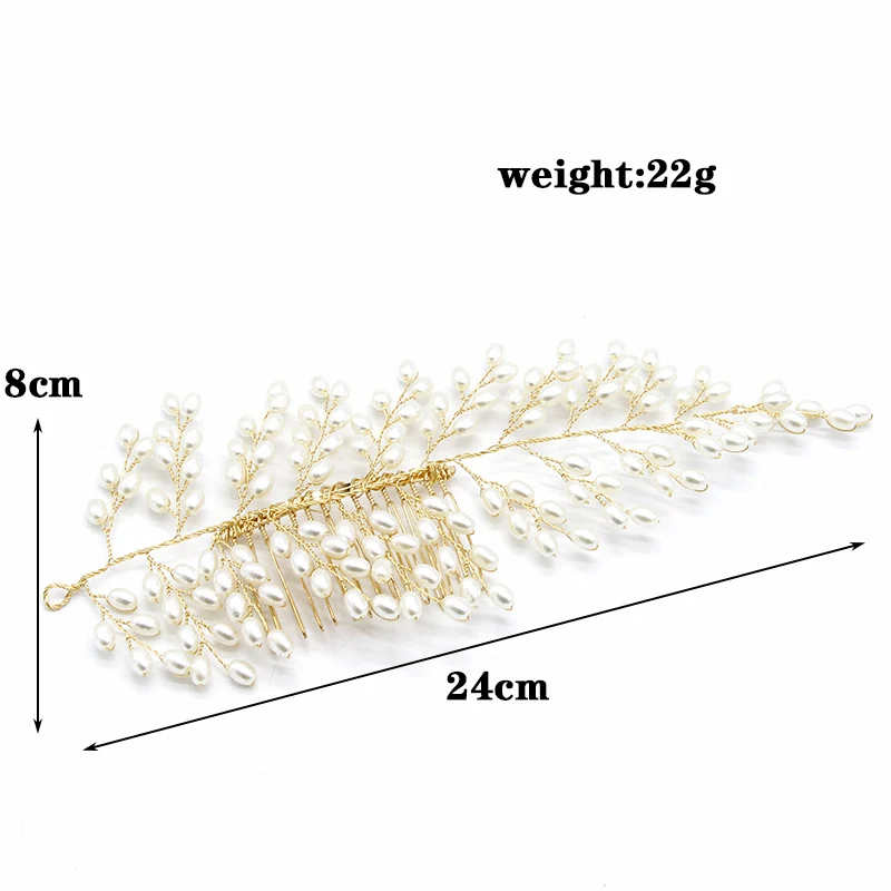 Модные жемчужные Гребни повязка на голову для невесты аксессуары волос мода