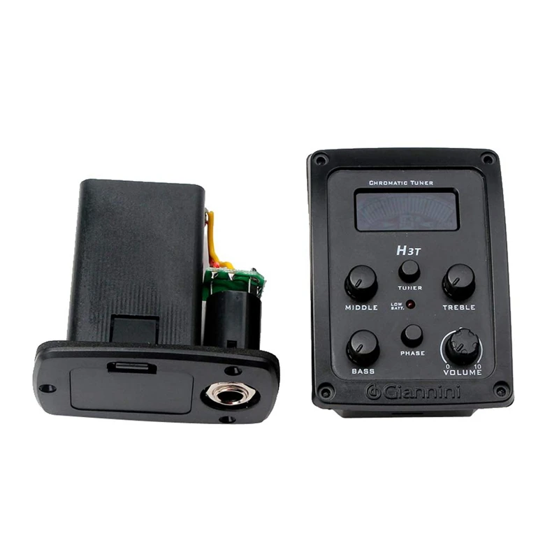 Acoustic Guitar 4-Band Eq Equalizer Preamp Piezo Pickup Tuner With Lcd Display | Спорт и развлечения