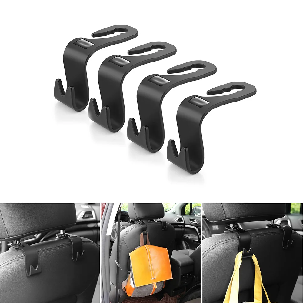 ONEVER 4 шт. Творческий заднем сиденье автомобиля Крючки одежда Вешалки Организатор