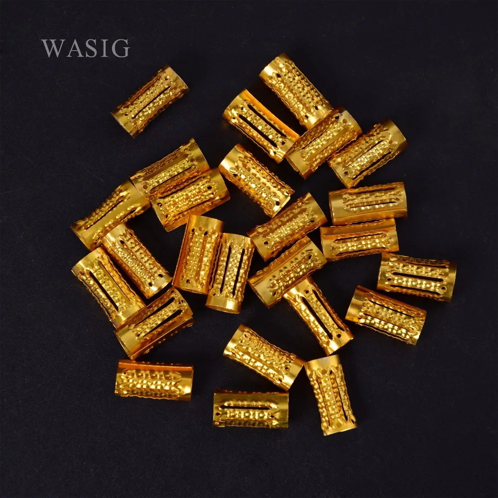 34 шт./упак. позолоченные подвязанные лентой с объемной волной дредлоки для