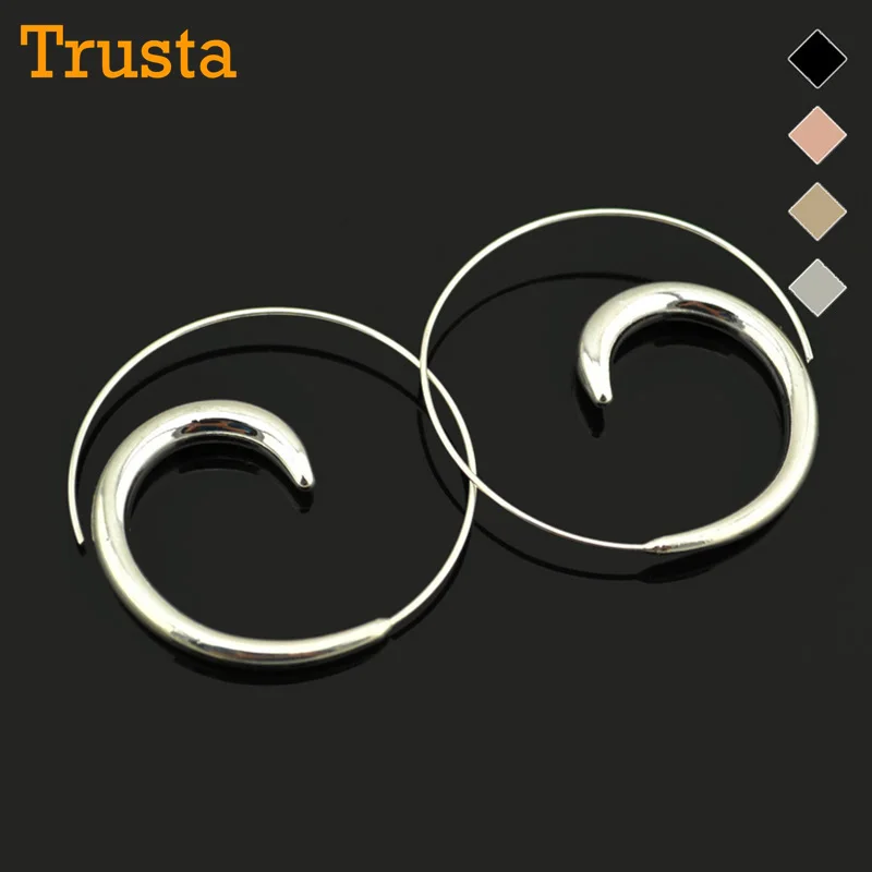 Trusta Прямая доставка женские модные новые золотые/серебряные/розовые серьги