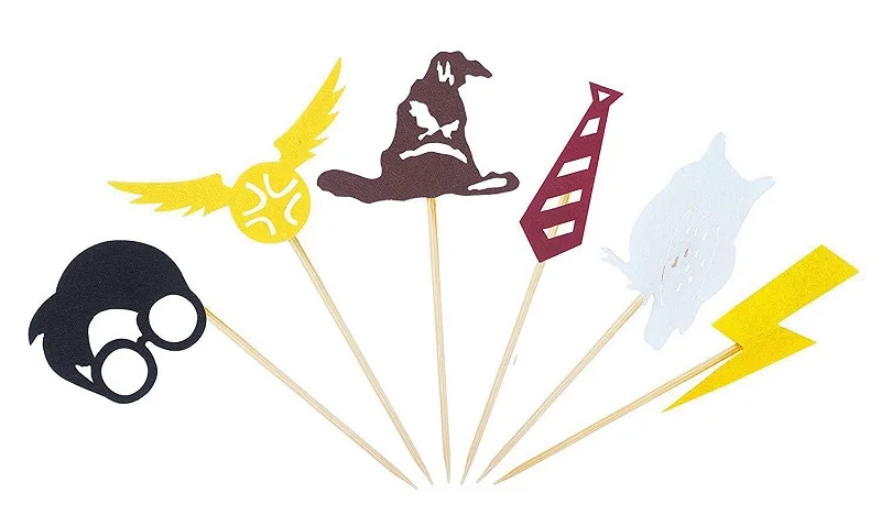 Harry Hogwarts party Cupcake Toppers Birthday Party Decorations Supplies Kids favor Cakes Topper Picks | Дом и сад
