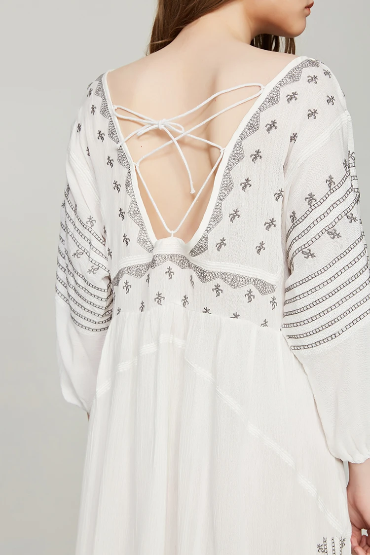 Женское мини-платье 2020 новое стильное белое платье с вышивкой сексуальное