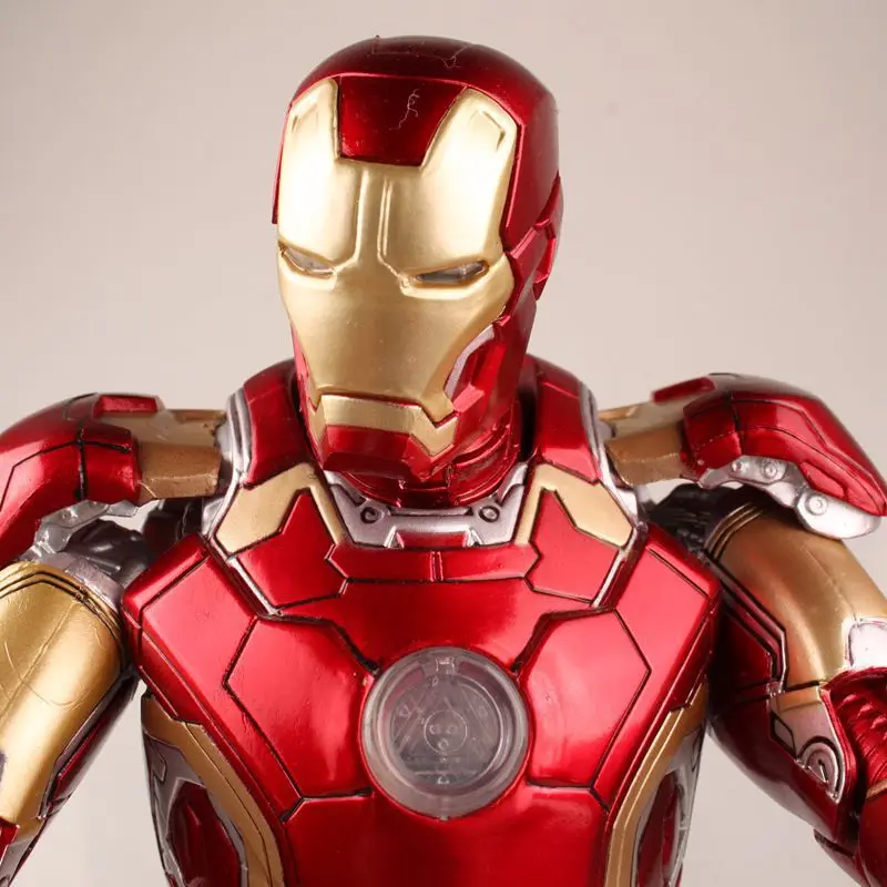 Marvel Мстители Железный человек фигурка Марка 43 XLIII горячие игрушки 1/6 Масштаб ПВХ Коллекционная модель игрушки с светодиодный светильник