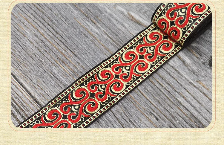 Высокое качество широкий 33MMX8yard/лот плетеная жаккардовая из полиэстера ленточный светильник золотой геометрический узор для занавесок