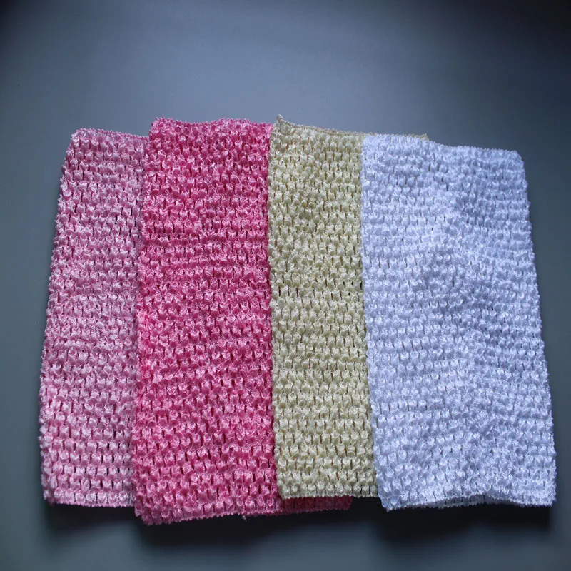 Оптовая 9 дюймов Туту вязаный крючком Топ Девочки стрейч Цветной повязка 34 Цвета