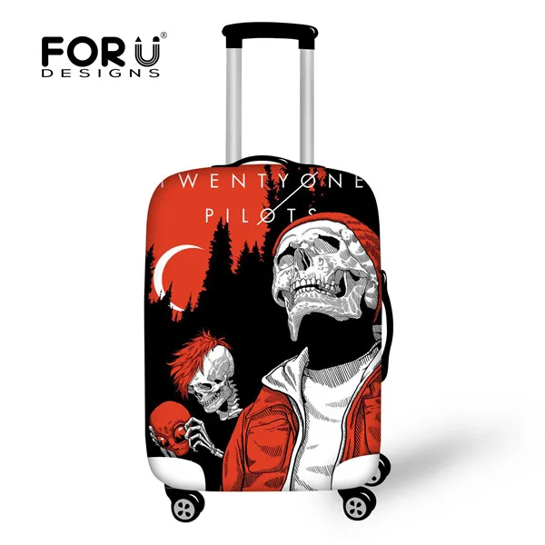 XD644 FORUDESIGNS, защитный чехол для путешествий, пылезащитный чехол с черепом для 18-28 дюймов, чехол, эластичное водонепроницаемое покрытие чемодана - Цвет: XD644