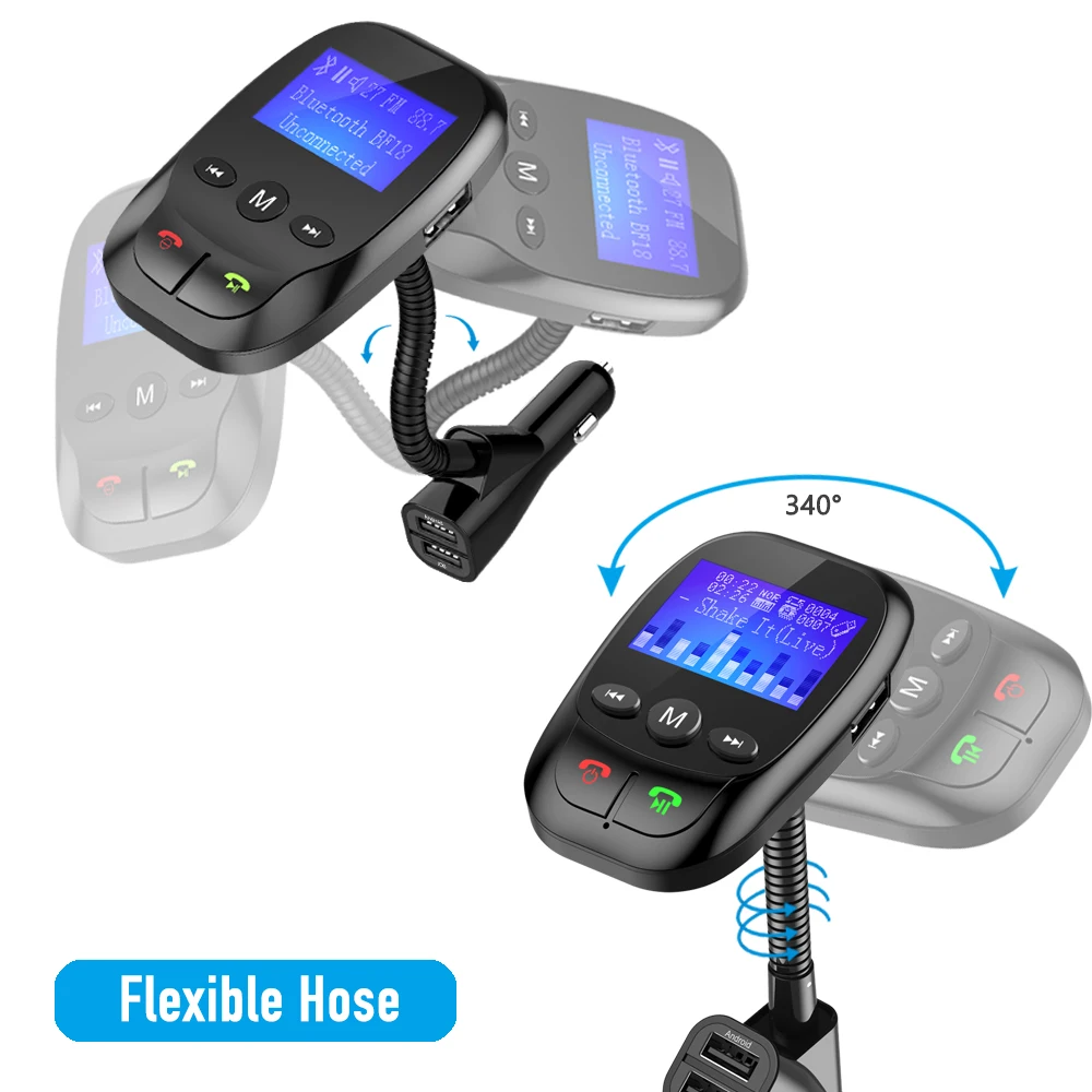 Nulaxy Bluetooth fm-передатчик Hands-Free FM модулятор беспроводной Автомобильный MP3-плеер