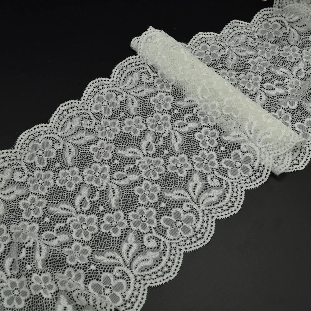 Эластичная мягкая Цветочная кружевная отделка из спандекса 2 ярда хорошего