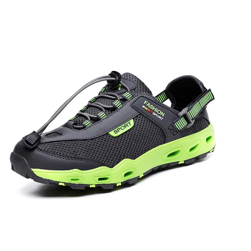 Светло-зеленый New Arrival Outdoor Aqua Shoes Sapatilhas Mulher Trekking Men Randonnee Scarpe Uomo Women Wading Upstream Breathable Mesh - Цвет: Светло-зеленый