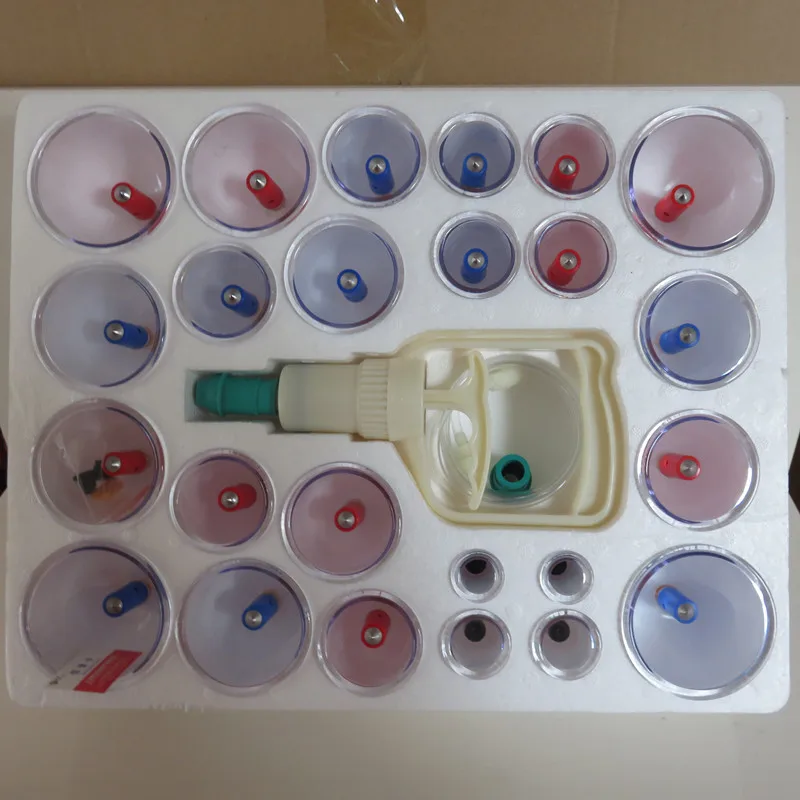Медицинский массажный набор Kangzhu B1 * 24 чашек Vacumm Physica Cupping для массажа тела и