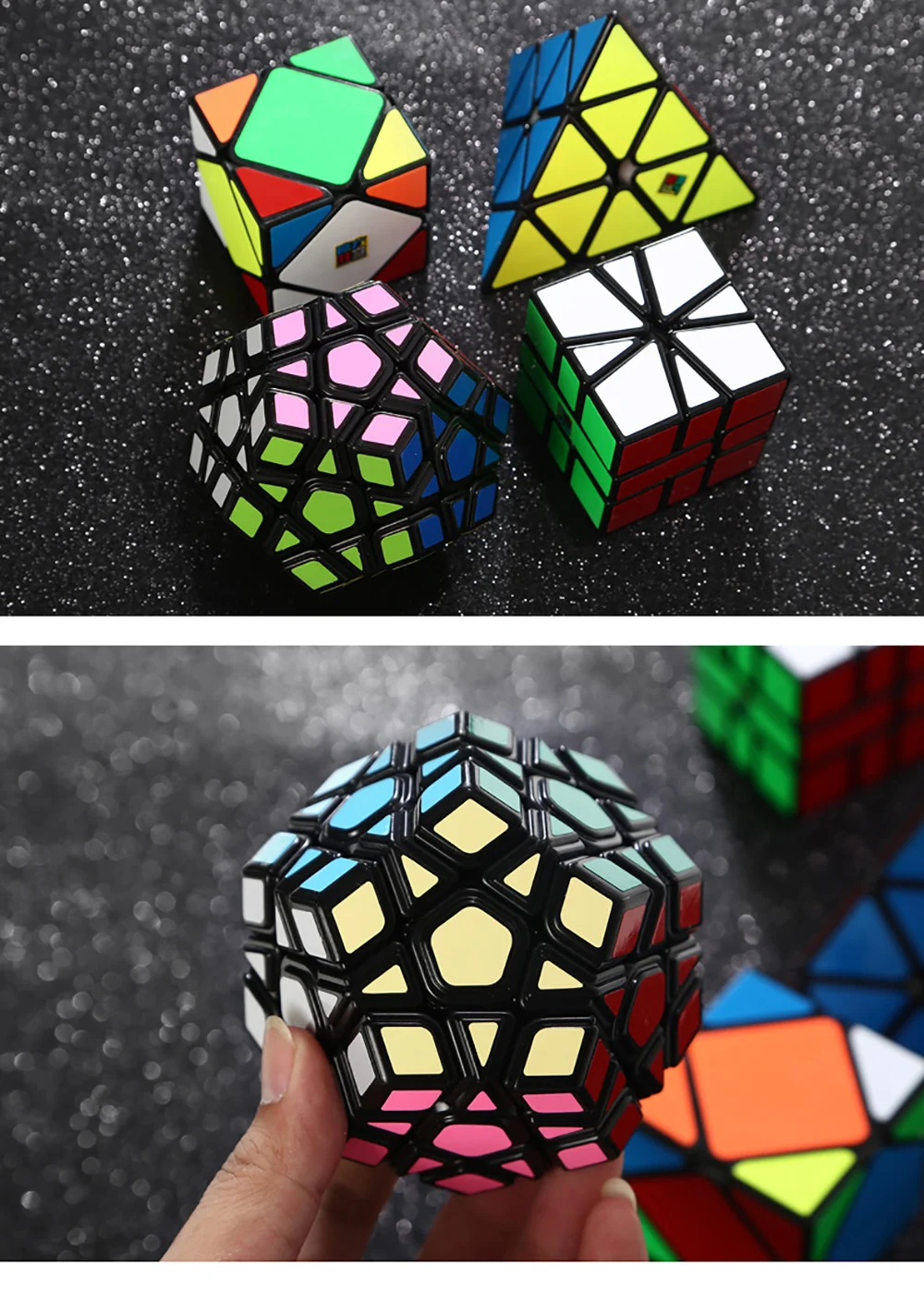 4 шт./компл., 3x3x3, 4X4X4 магический куб Megaminx, профессиональные быстрые магические кубики тренировка мозга Игрушки Подарки Развивающие игрушки для детей